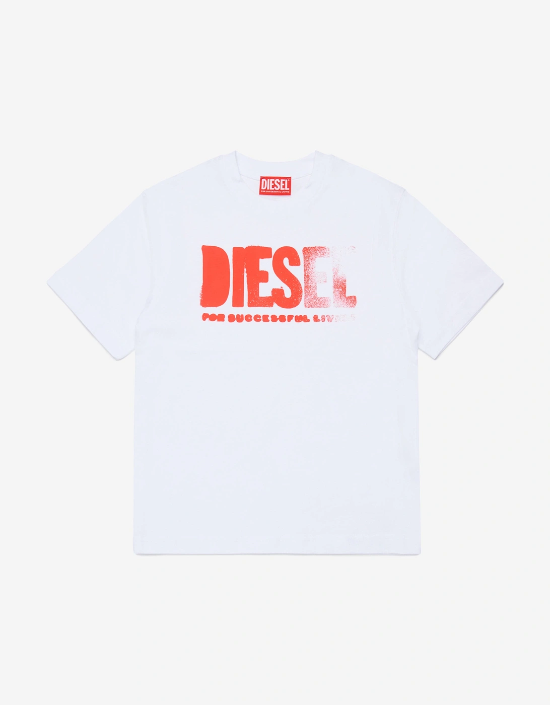 Boys Logo Print T-Shirt in White, 4 of 3