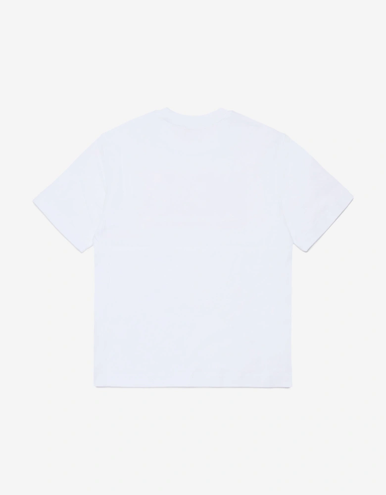 Boys Logo Print T-Shirt in White