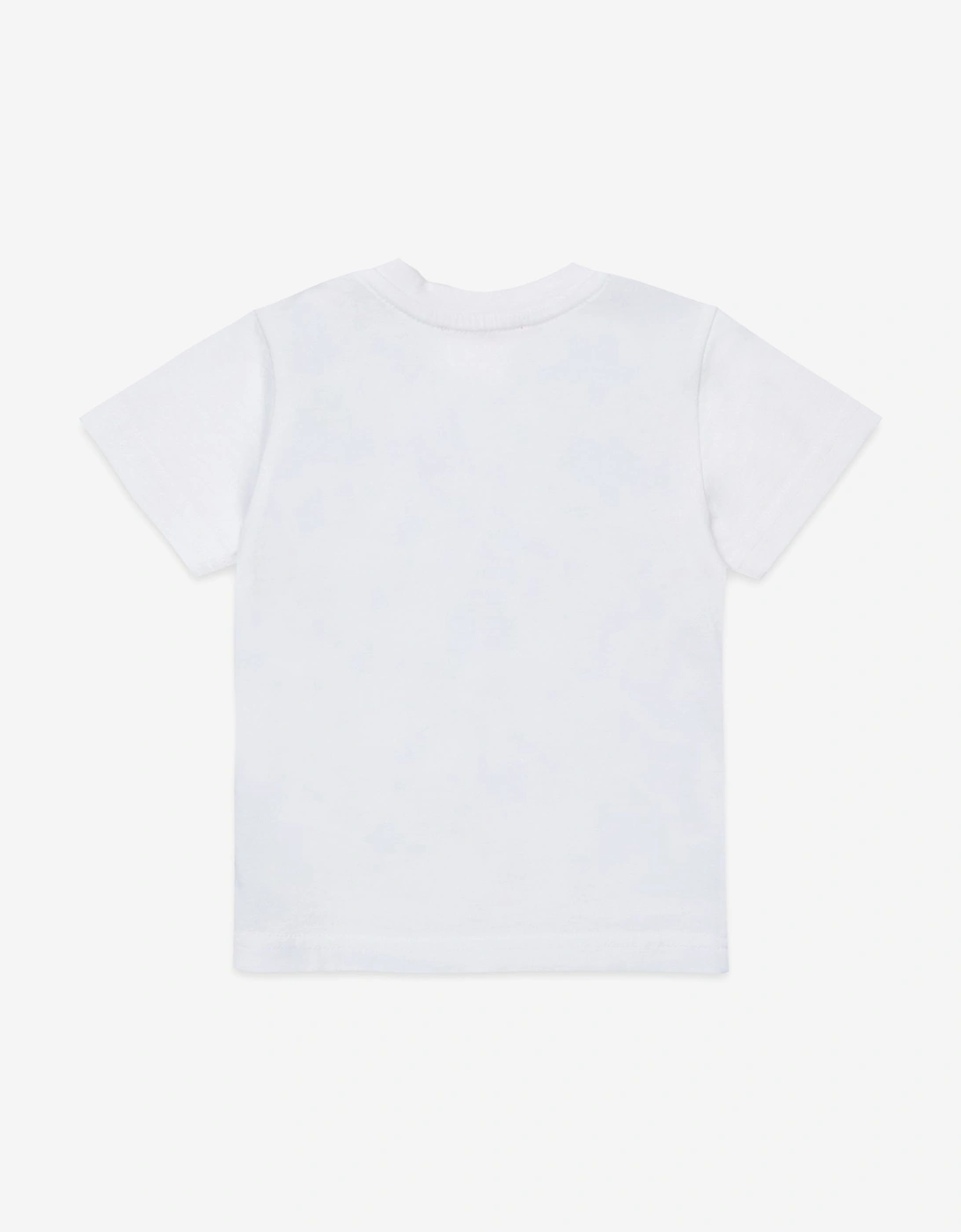 Baby Boys Denim Vest Print T-Shirt in White