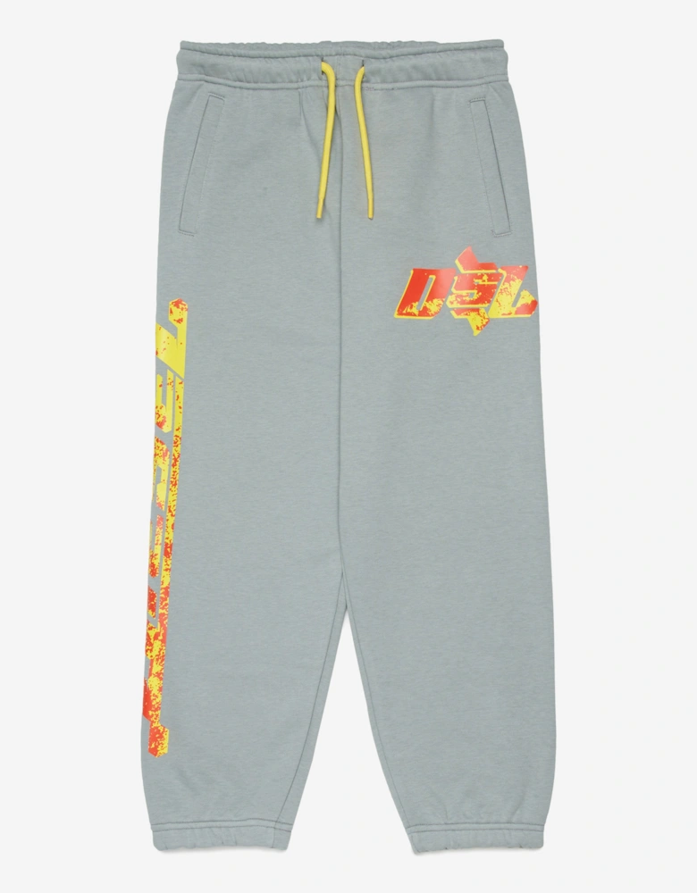 Boys Logo Print Joggers in Grey