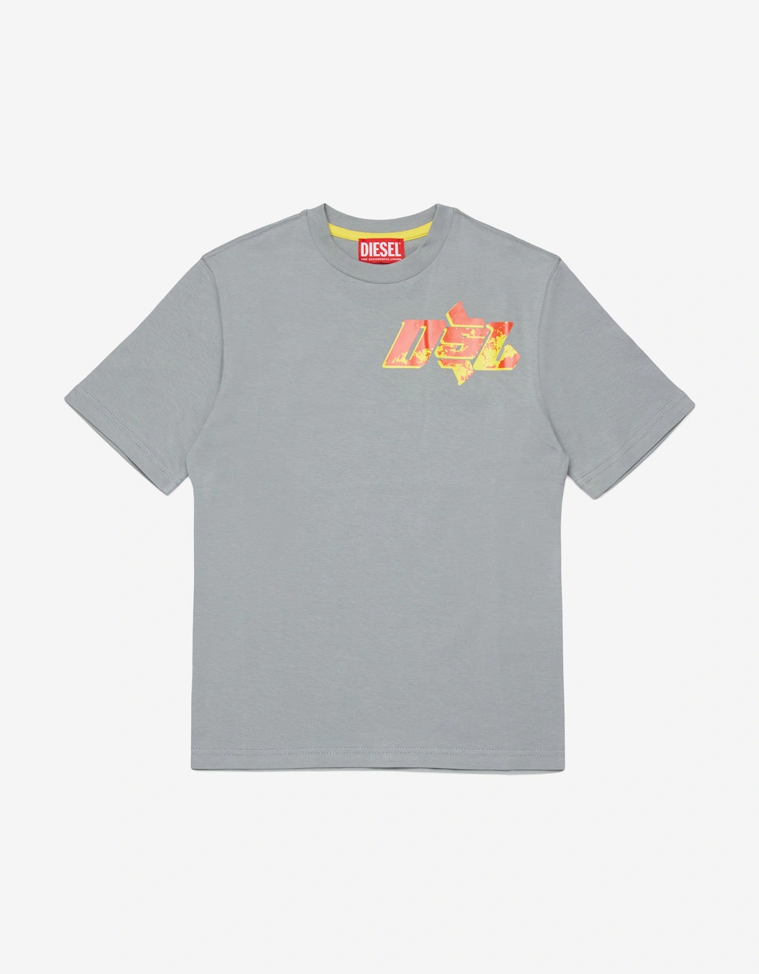 Diesel Boys Grey 'S Logo Print T-Shirt In  16 Years Size 16 Yrs Kids