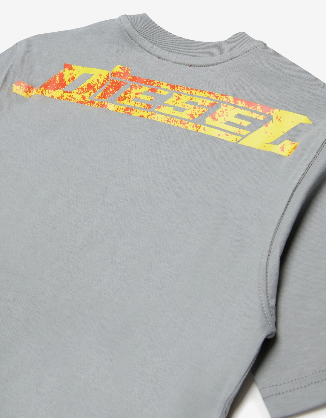 Boys Logo Print T-Shirt in Grey