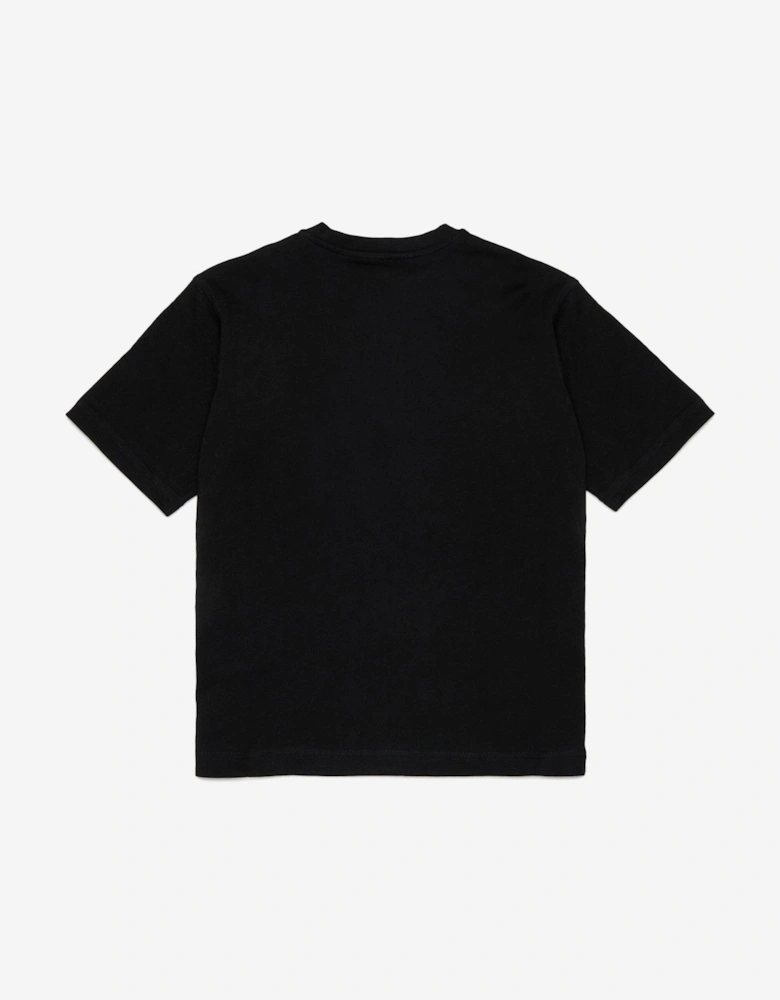 Boys Logo Print T-Shirt in Black