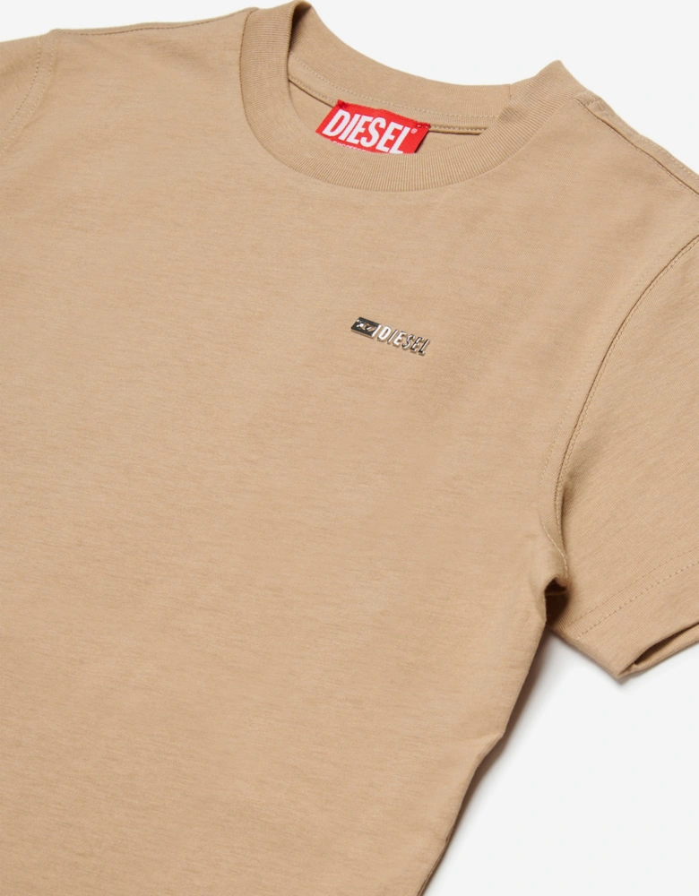 Boys Logo T-Shirt in Beige
