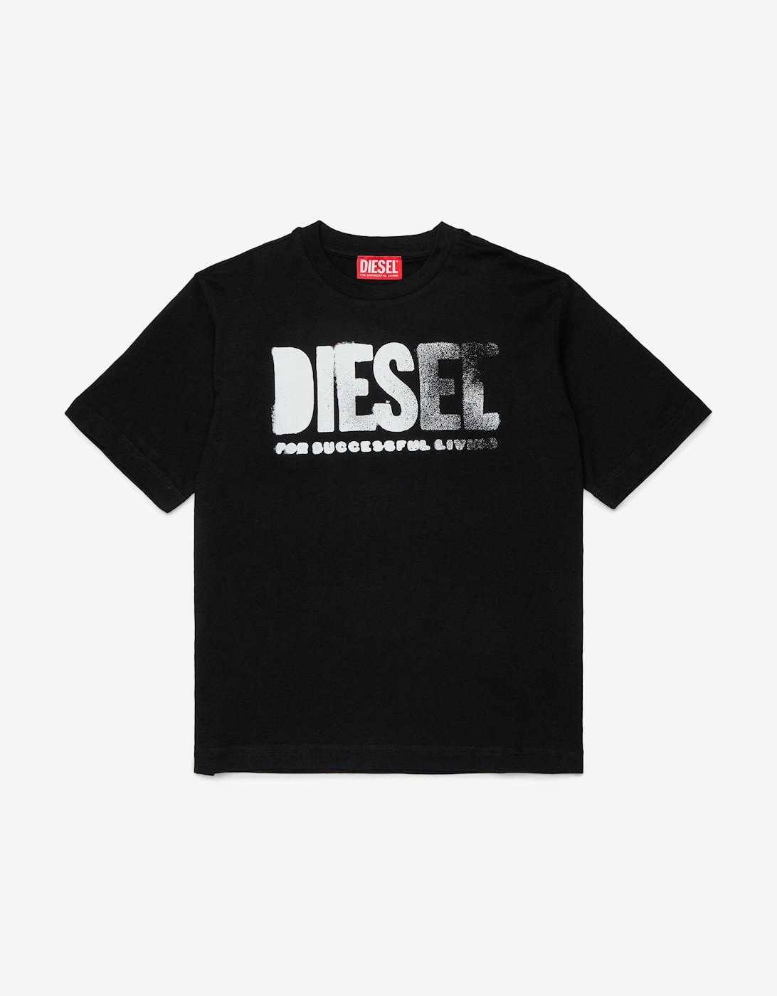 Boys Logo Print T-Shirt in Black, 4 of 3