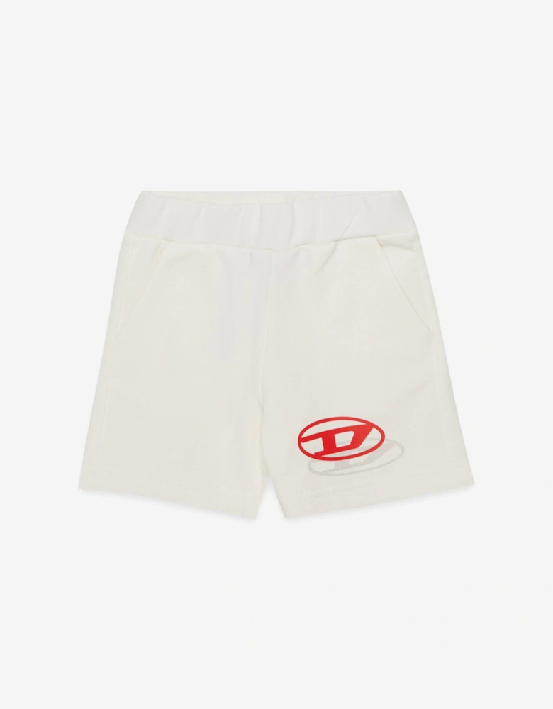 Baby Boys Logo Short Set in Ivory