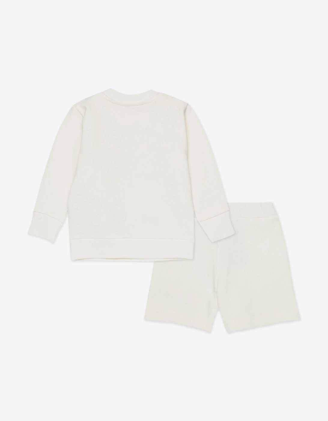Baby Boys Logo Short Set in Ivory