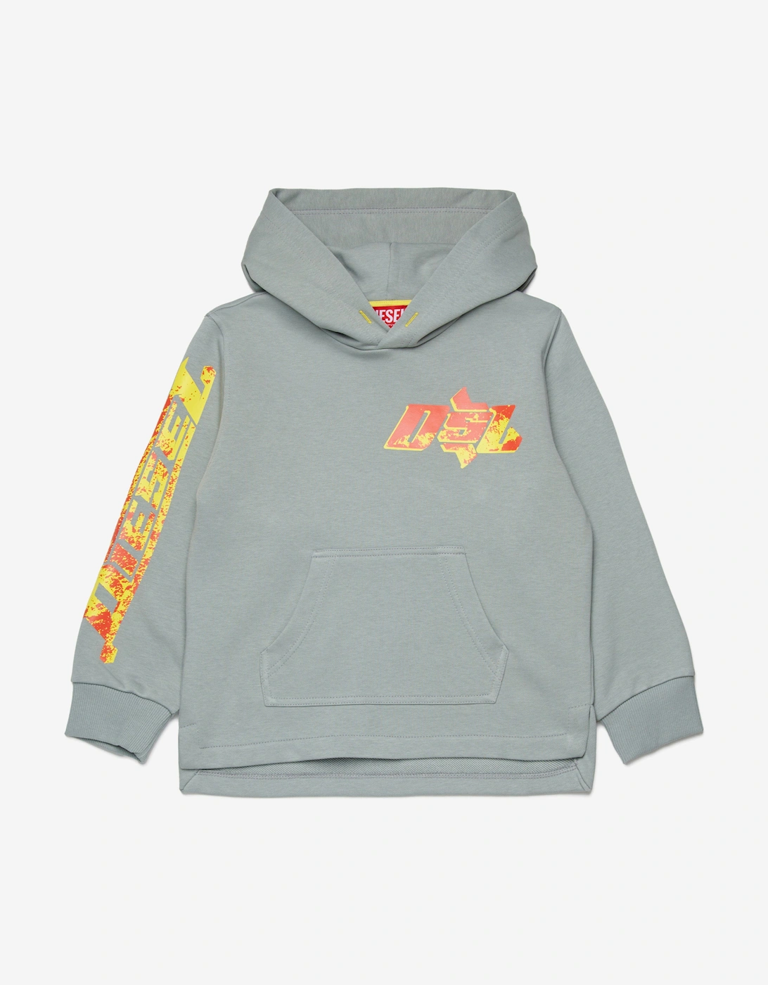 Boys Logo Print Hoodie in Grey, 5 of 4