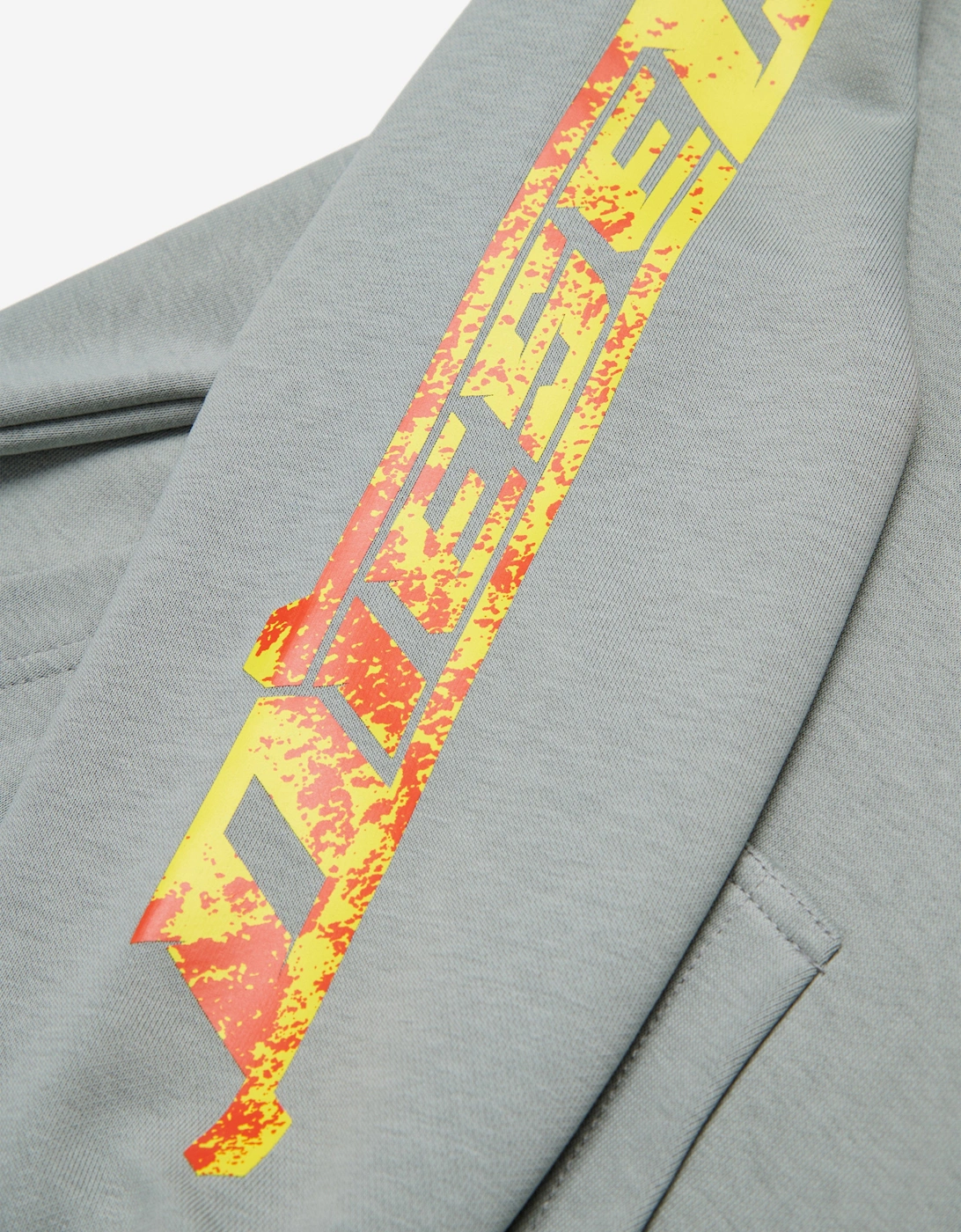 Boys Logo Print Hoodie in Grey