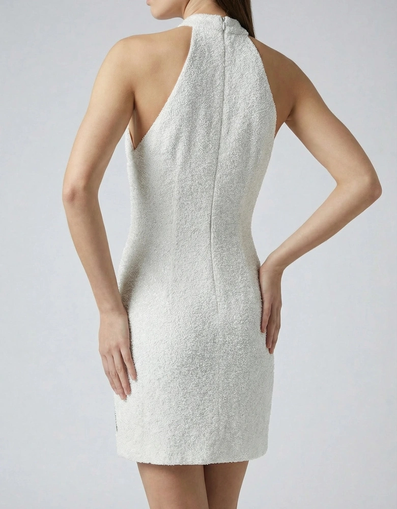 Nola Halter Neck Dress White