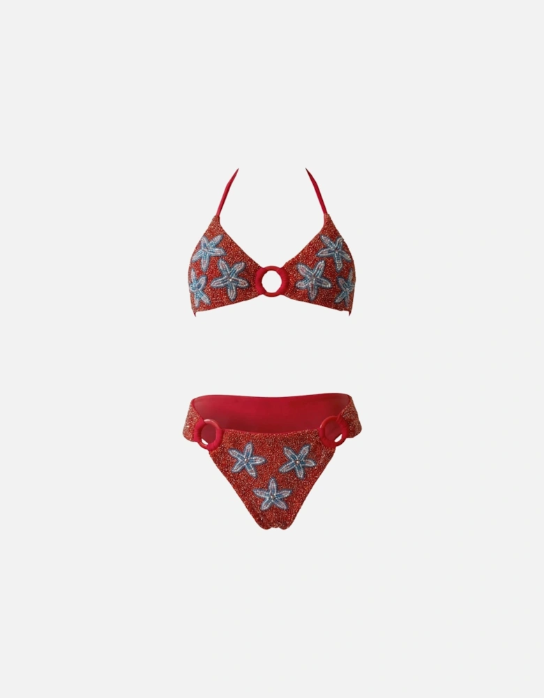 Mia Marina Red Bikini Top