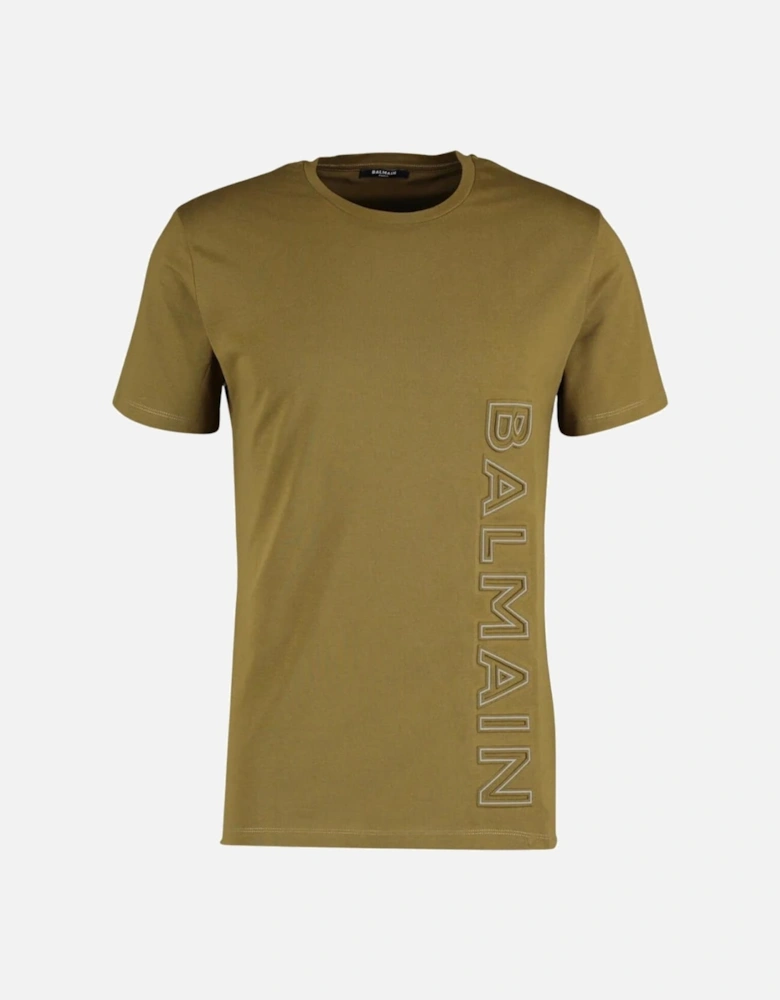Embossed Logo T-Shirt in Khaki
