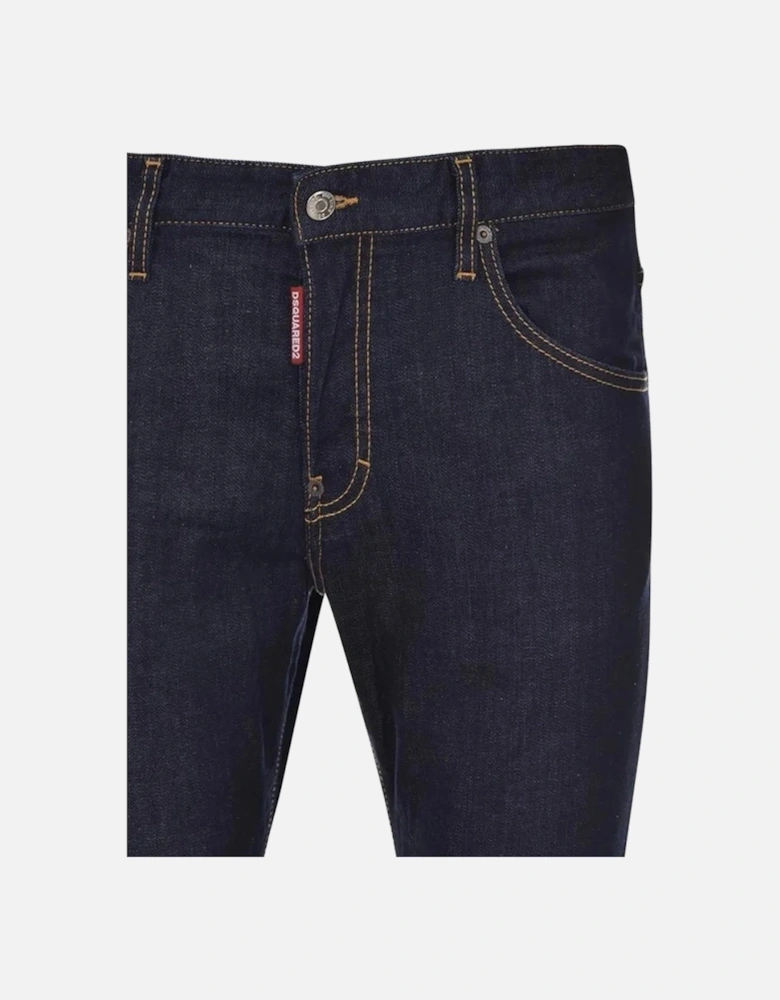 Skater Jean Italian Address Logo Jeans in Dark Blue