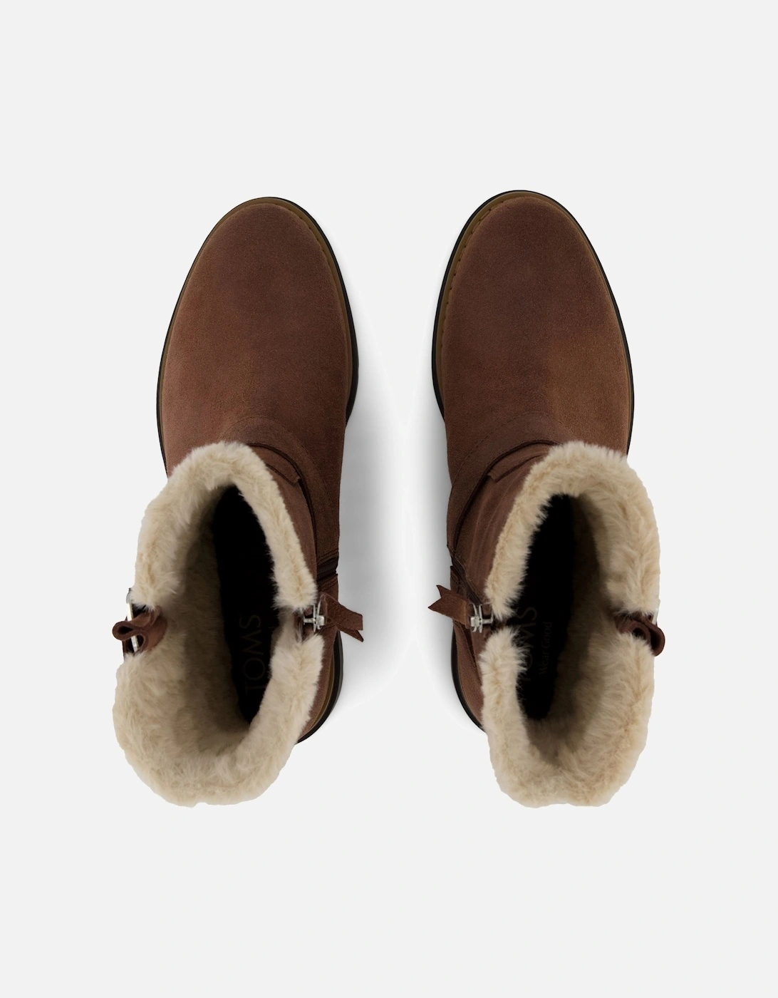 Ionie Moto Waxy Suede Women's Dark Brown Boots