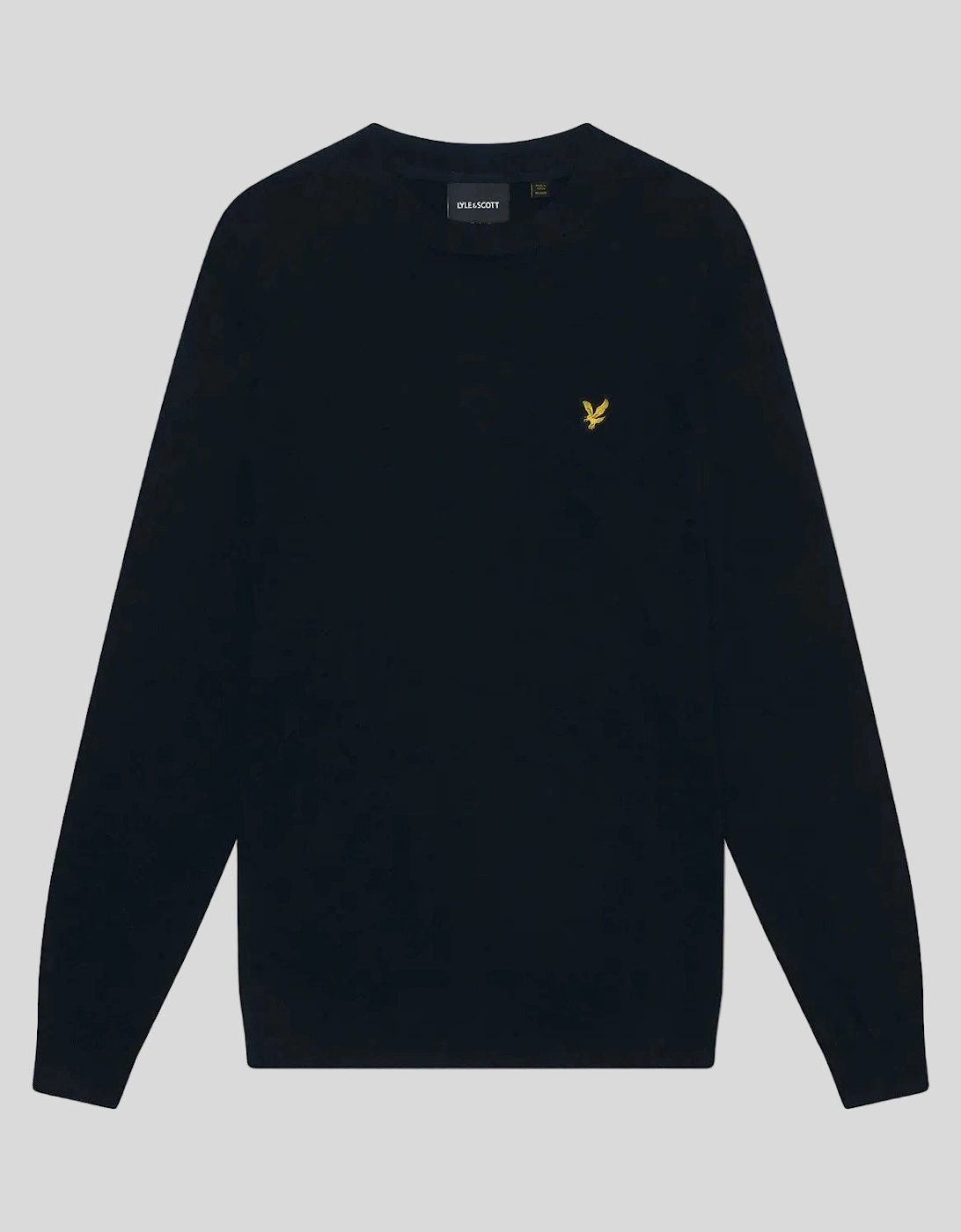 Lyle And Scott Men's Navy Cotton Merino Crew Neck Jumper  44 Xxl