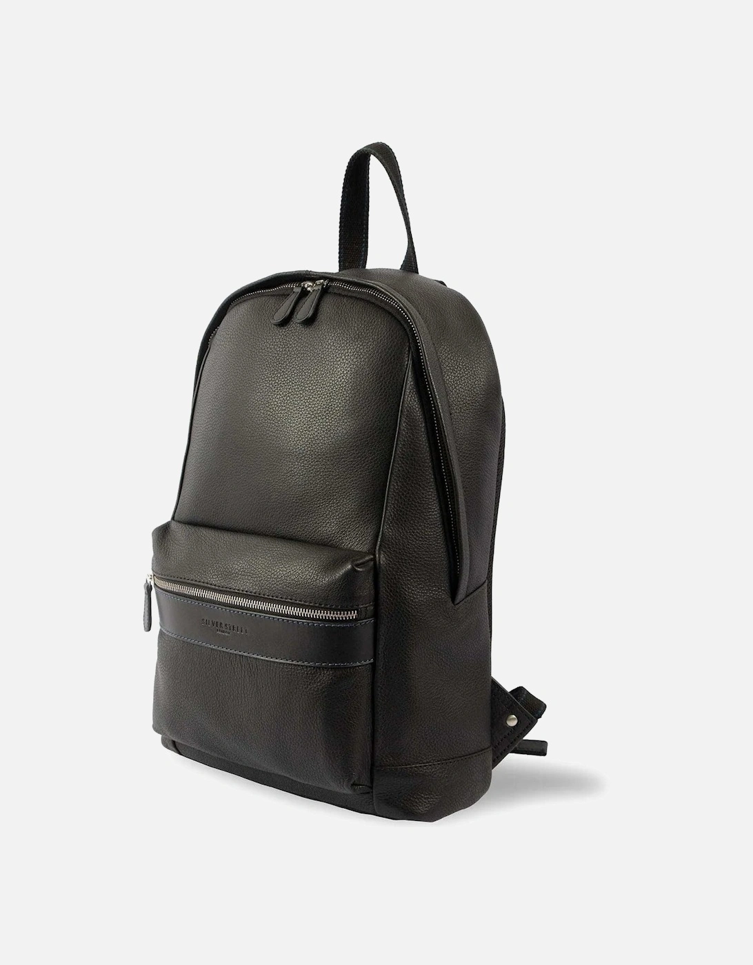 SERGIO Mens Leather Backpack Black