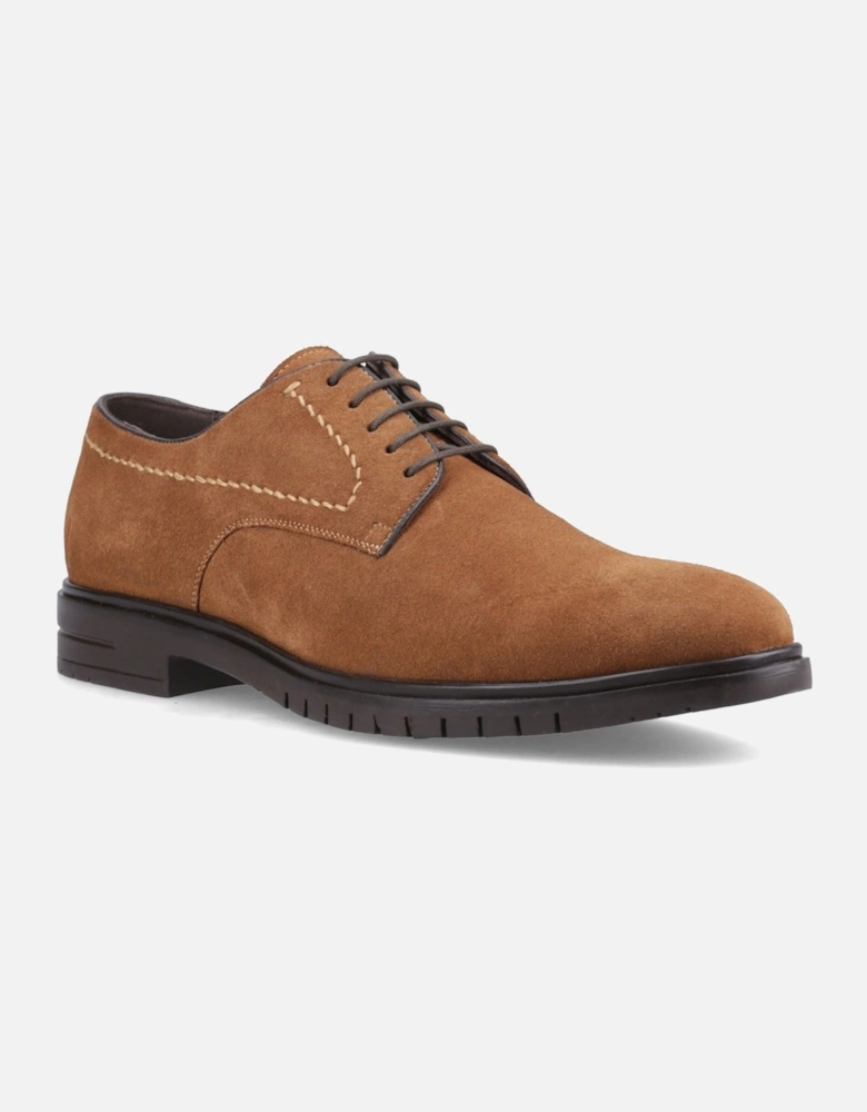 Sterling Suede Leather Men's Tan Standard Lace-Up Shoes