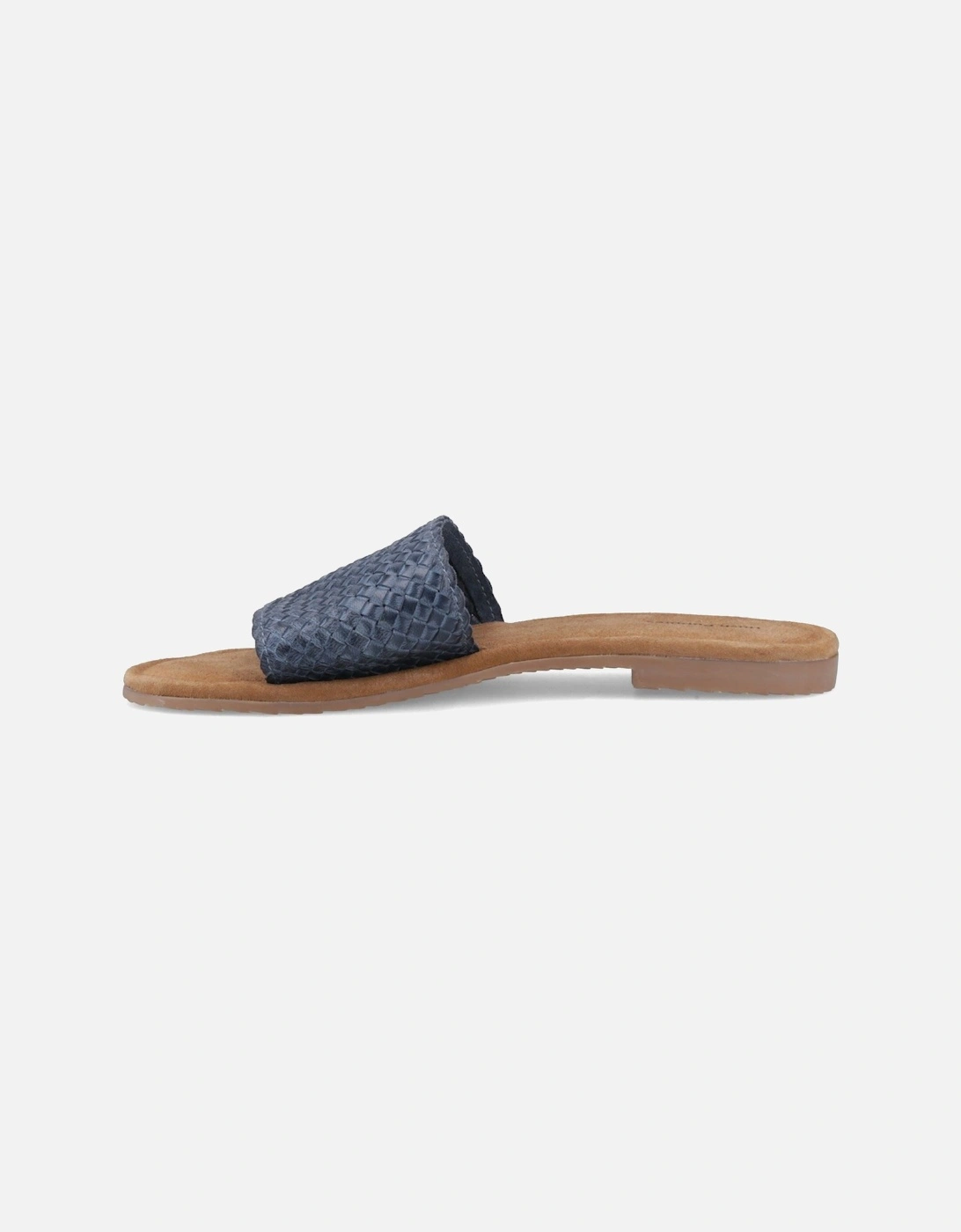 Hetty Slide Leather Women's Navy Wide Sandals