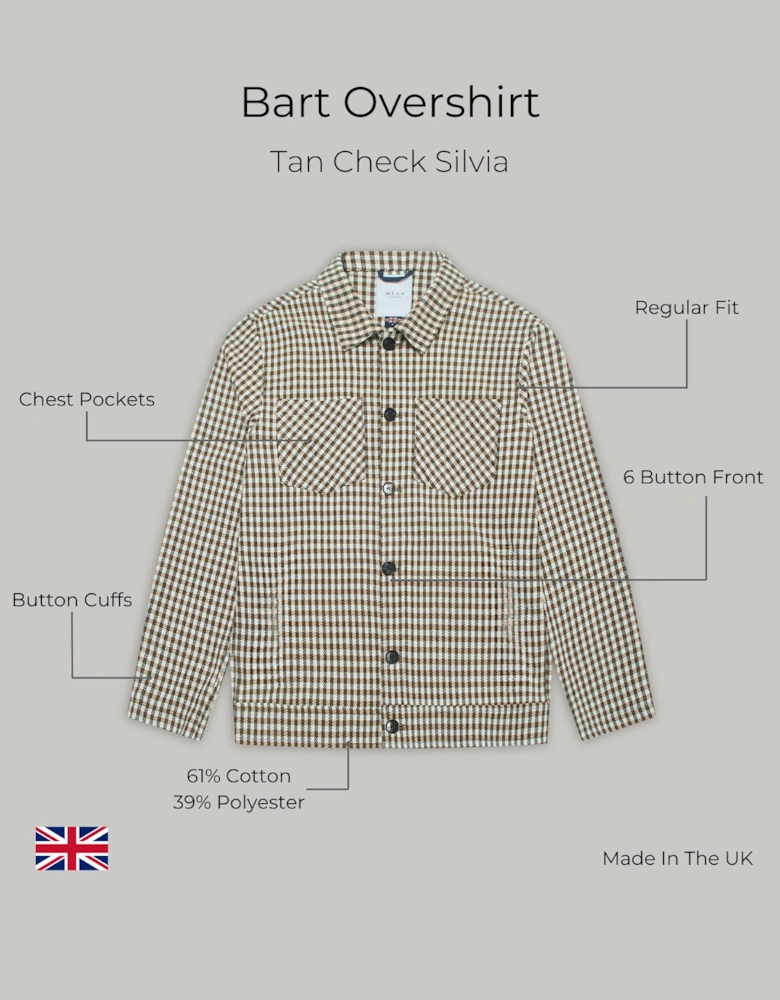 Bart Overshirt - Tan Check Silvia