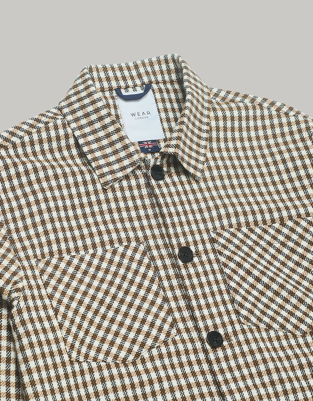 Bart Overshirt - Tan Check Silvia