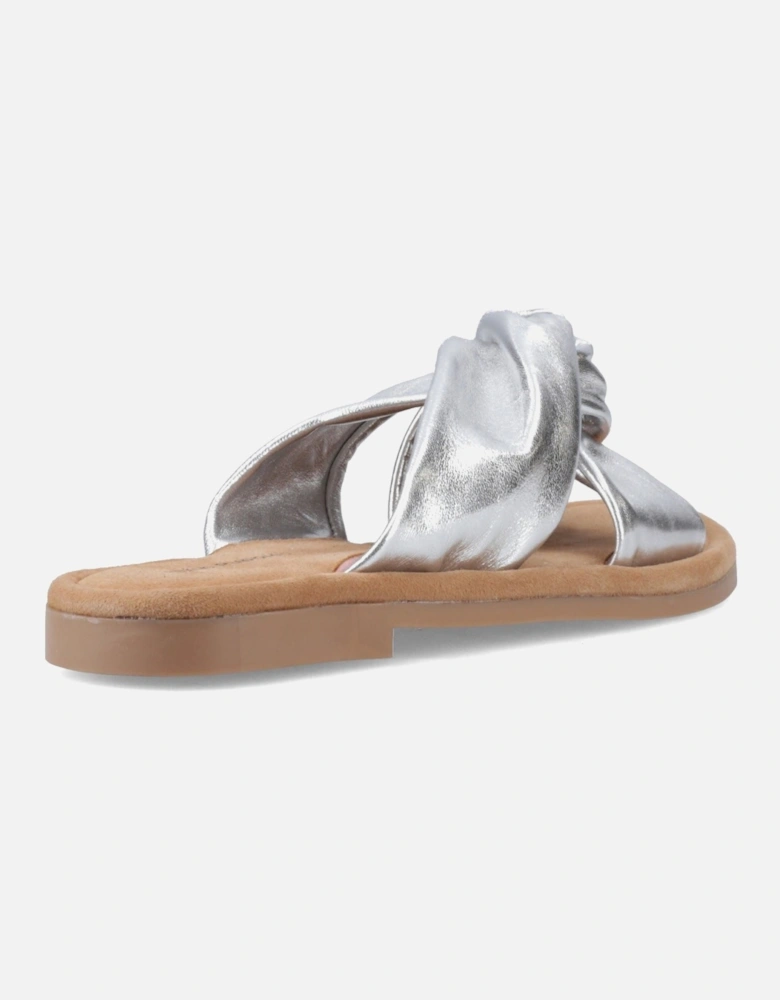 Amy Wide Fit Leather Women's Silver Standard Sandals