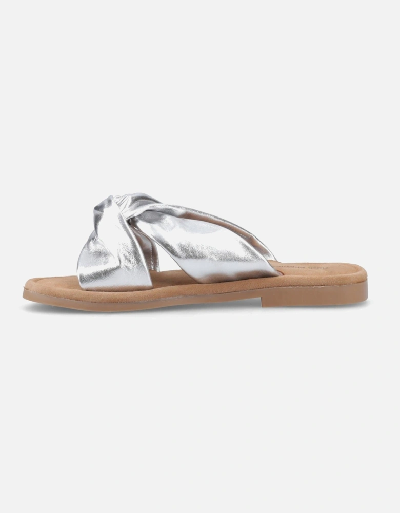 Amy Wide Fit Leather Women's Silver Standard Sandals