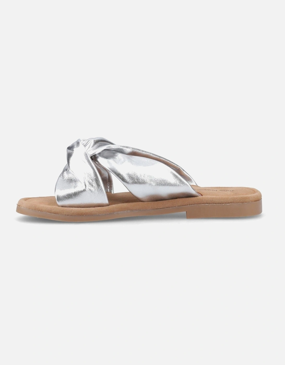 Amy Wide Fit Leather Women's Silver Standard Sandals