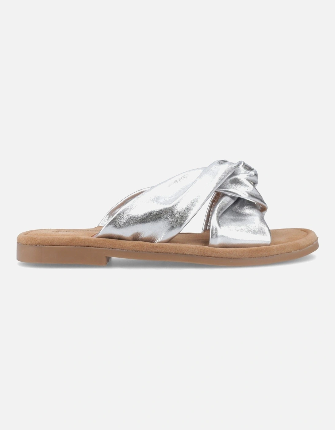 Amy Wide Fit Leather Women's Silver Standard Sandals