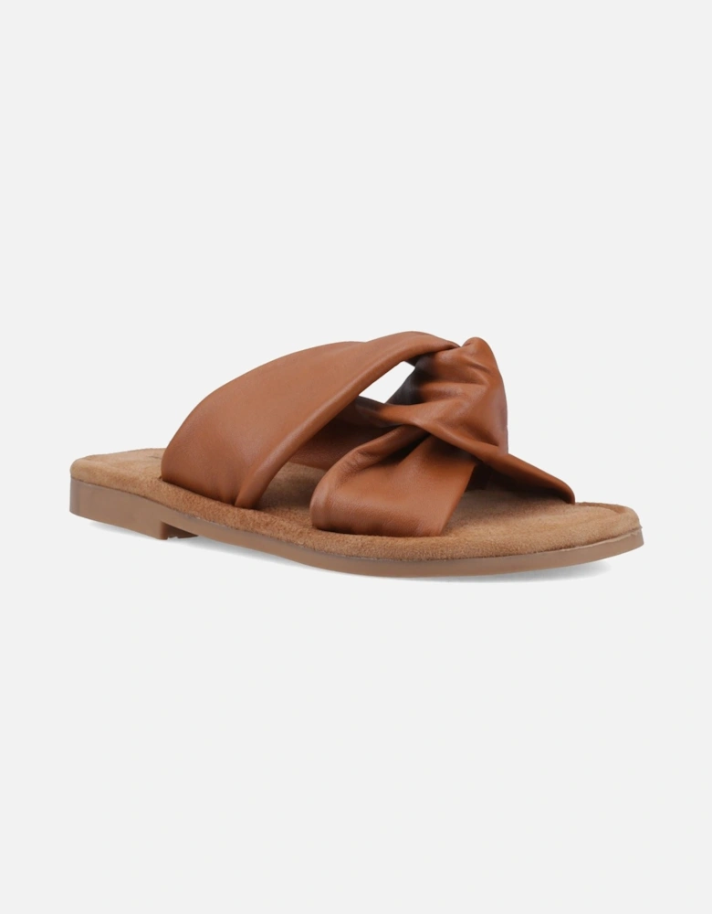 Amy Wide Fit Leather Women's Tan Standard Sandals