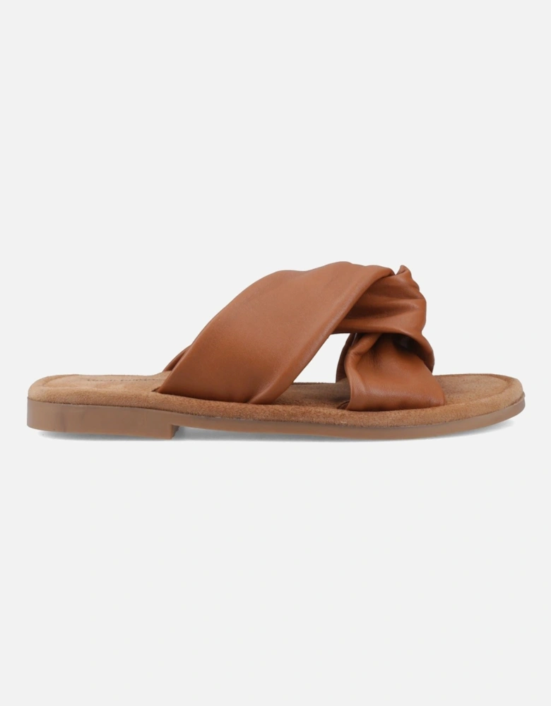 Amy Wide Fit Leather Women's Tan Standard Sandals