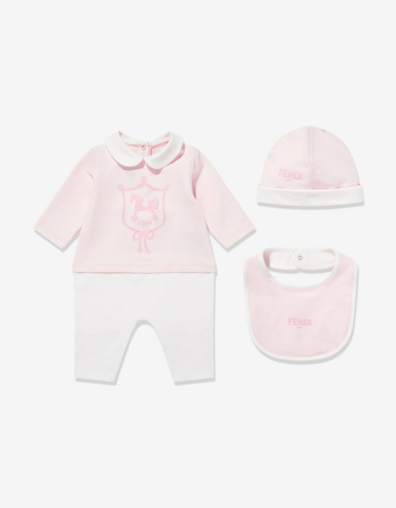 Baby Girls Romper Set in Pink