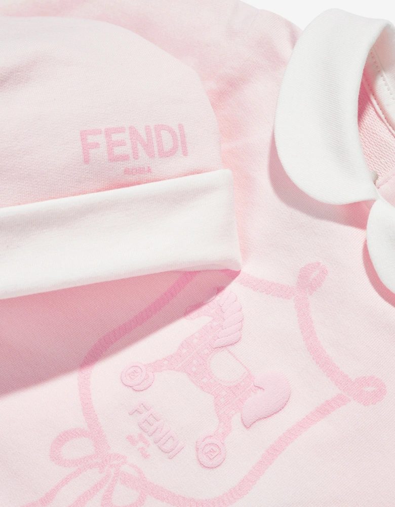 Baby Girls Romper Set in Pink