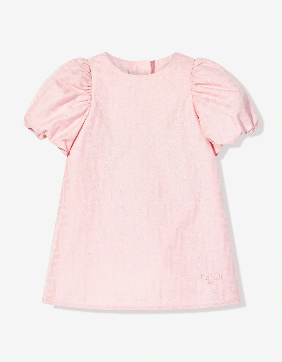 Baby Girls Cotton FF Jacquard Dress in Pink, 5 of 4