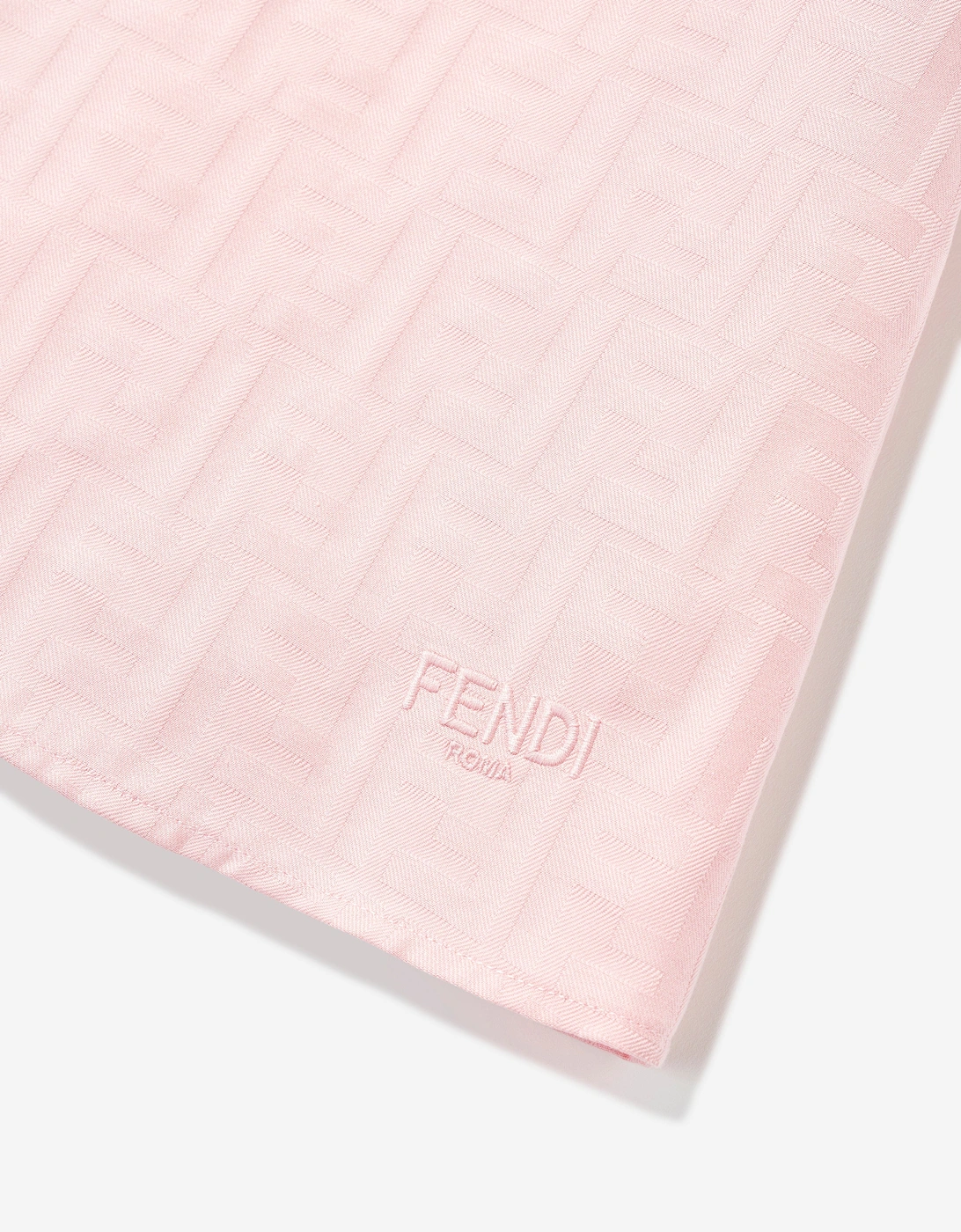 Baby Girls Cotton FF Jacquard Dress in Pink