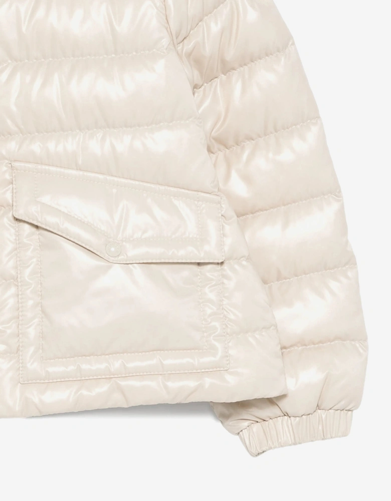 Enfant Girls Down Padded Ela Jacket in Ivory