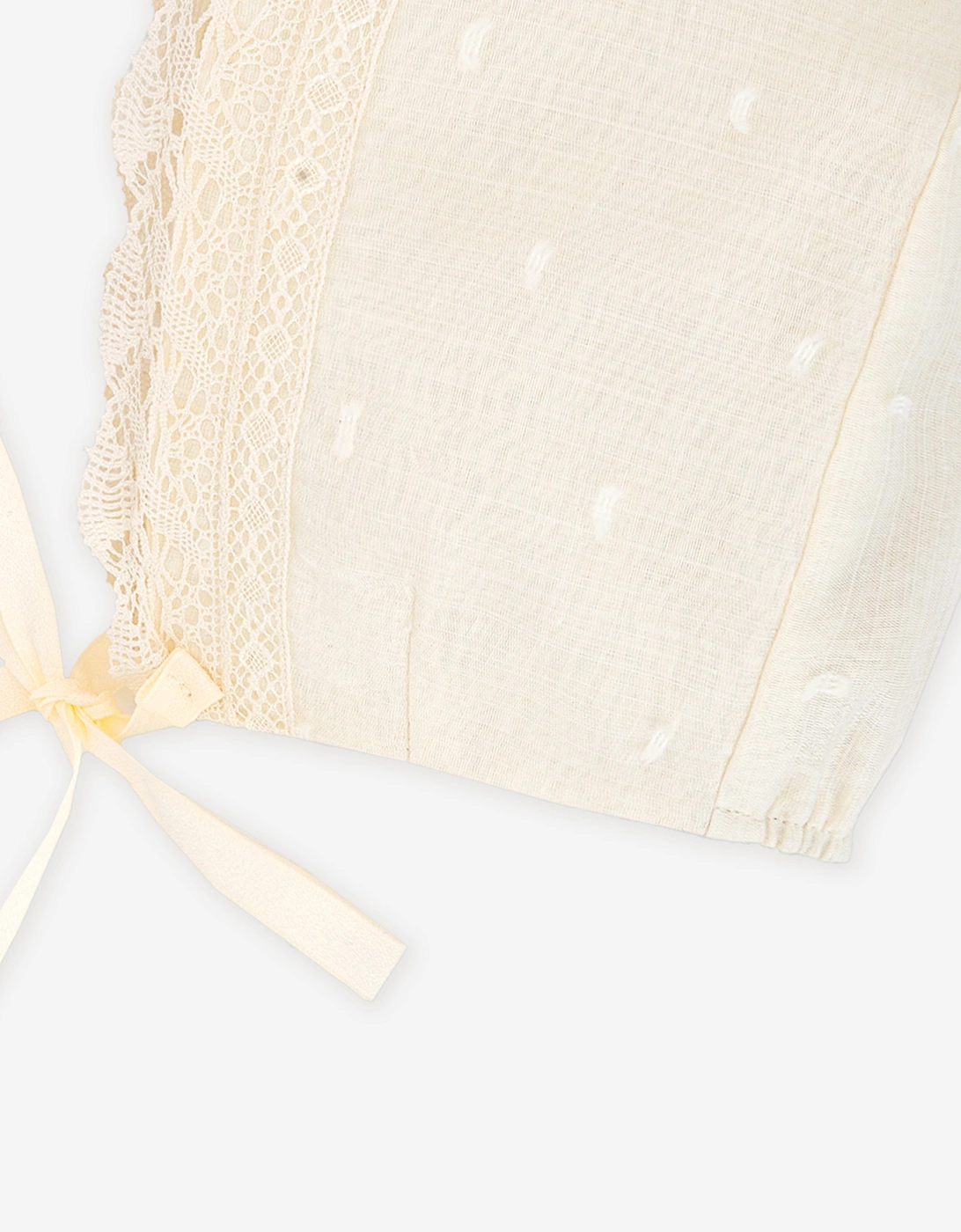 Baby Knitted Bonnet in Ivory