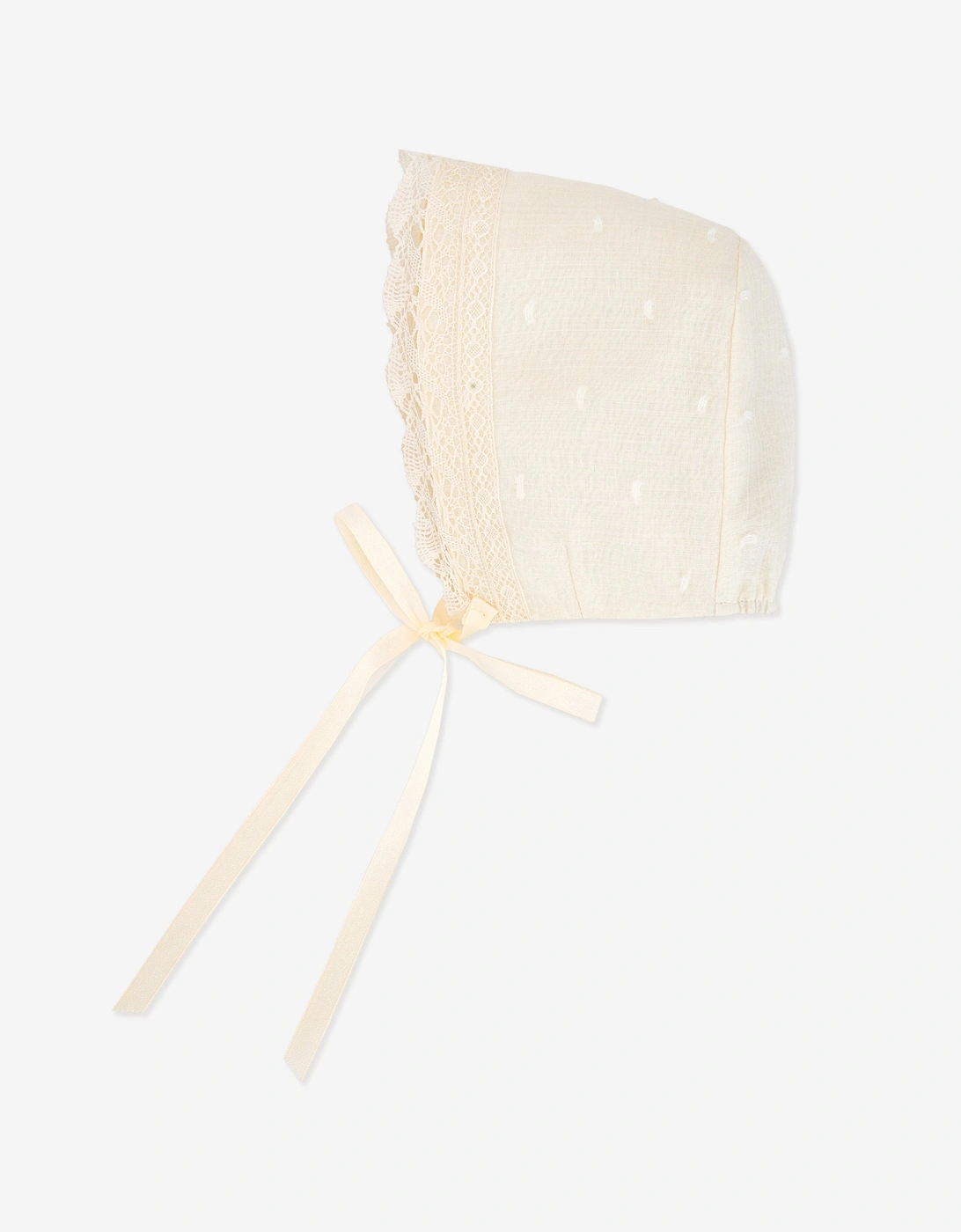 Baby Knitted Bonnet in Ivory