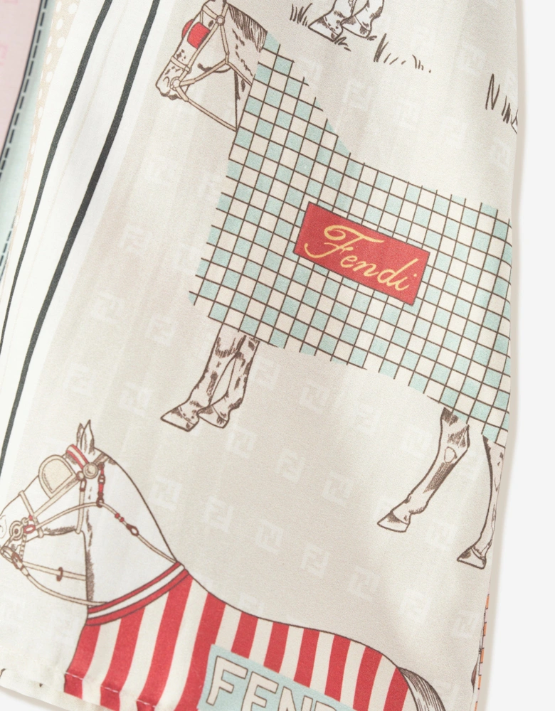 Girls Silk Occasion Dress in Pink