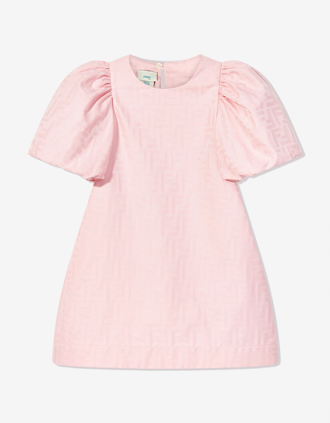 Girls Ruched Sleeve Dress in Pink, 5 of 4