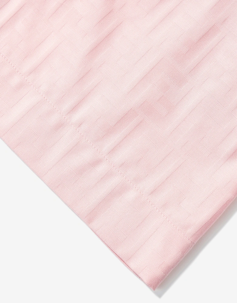 Girls Ruched Sleeve Dress in Pink