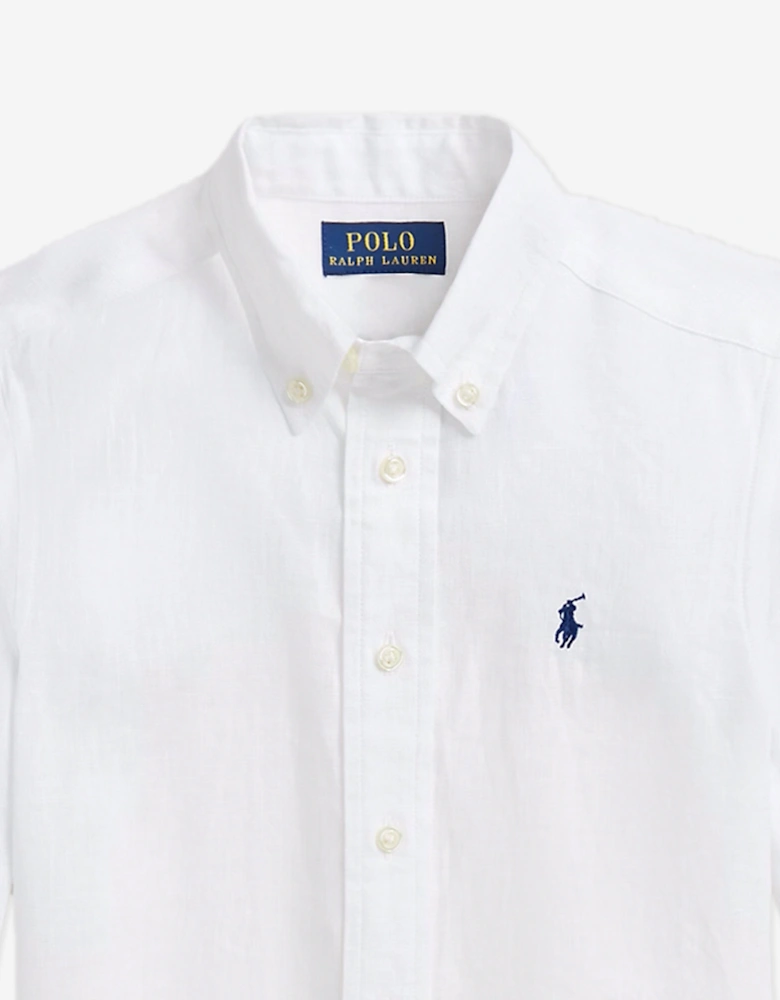 Boys Linen Shirt in White