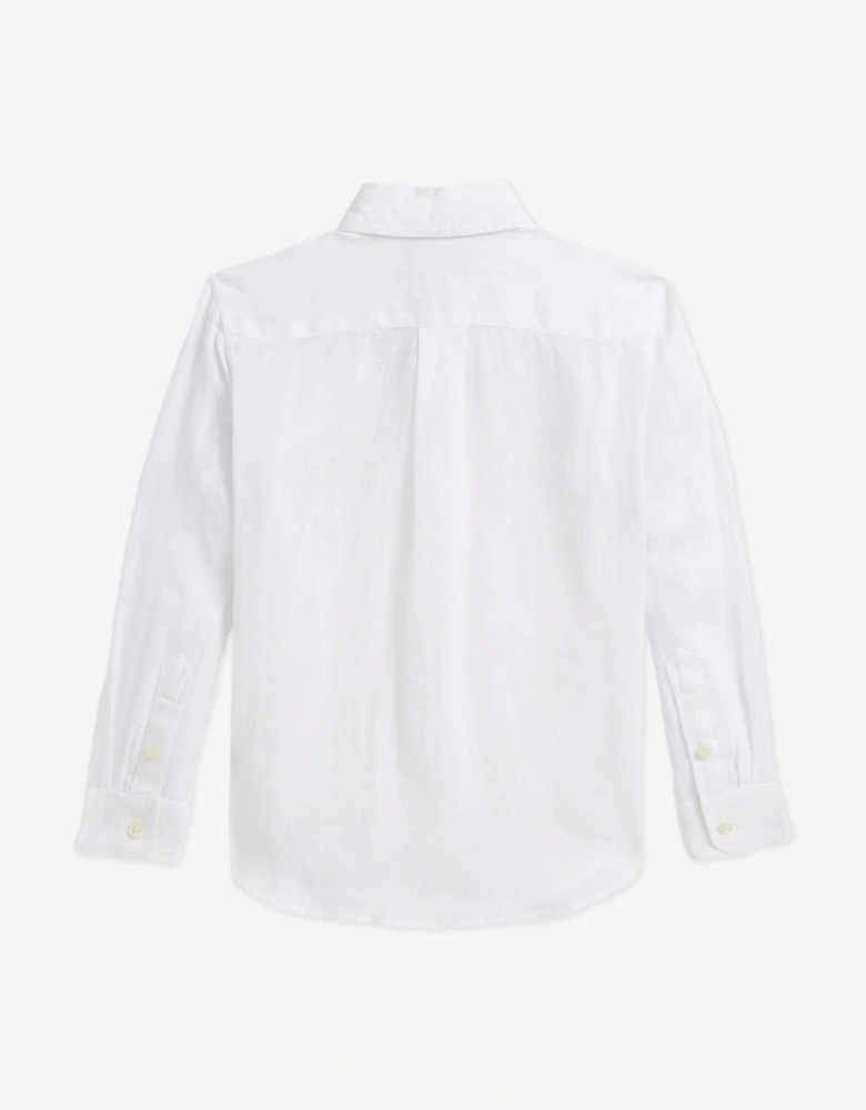 Boys Linen Shirt in White