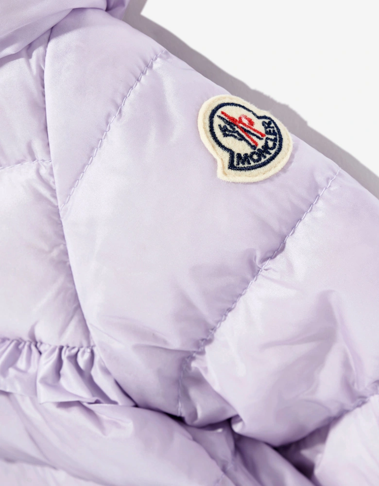 Enfant Baby Girls Down Padded Nevra Long Coat in Purple