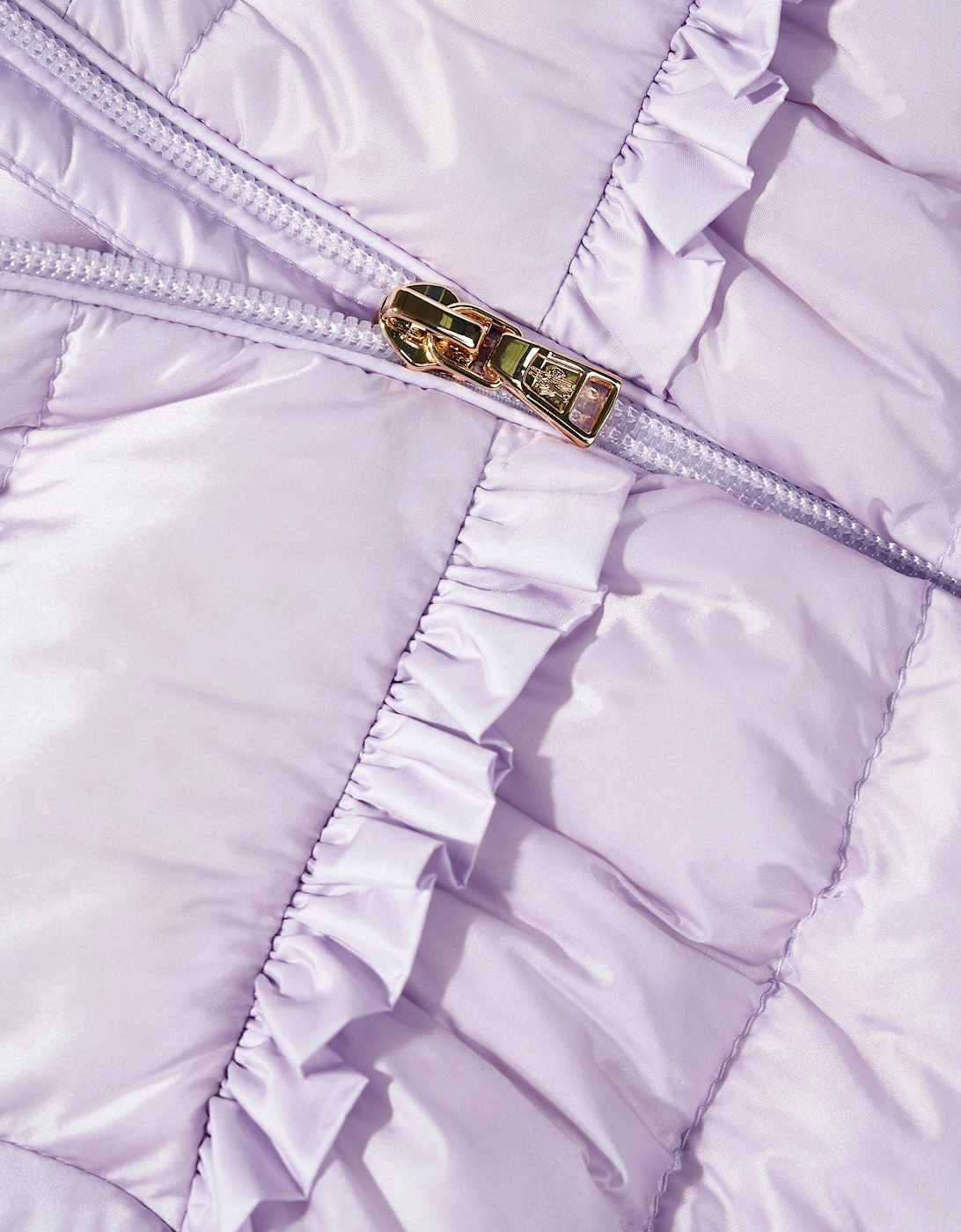 Enfant Baby Girls Down Padded Nevra Long Coat in Purple