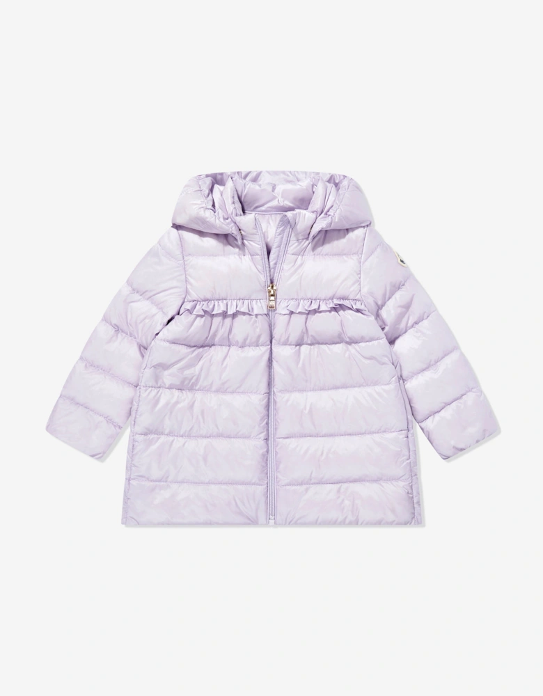 Enfant Baby Girls Down Padded Nevra Long Coat in Purple
