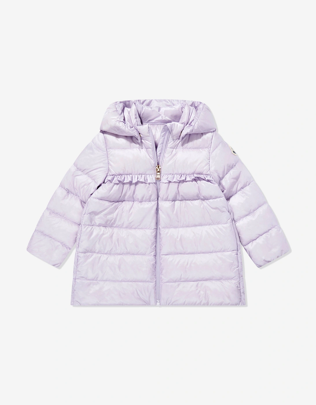 Enfant Baby Girls Down Padded Nevra Long Coat in Purple, 5 of 4