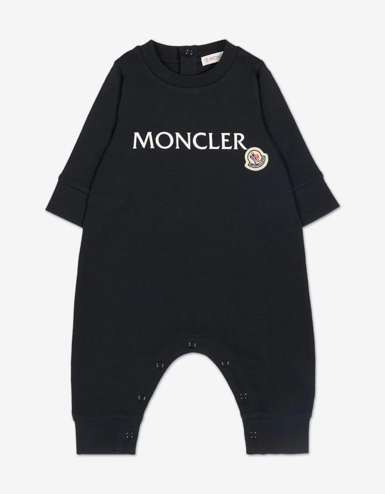 Enfant Baby Logo Romper in Navy