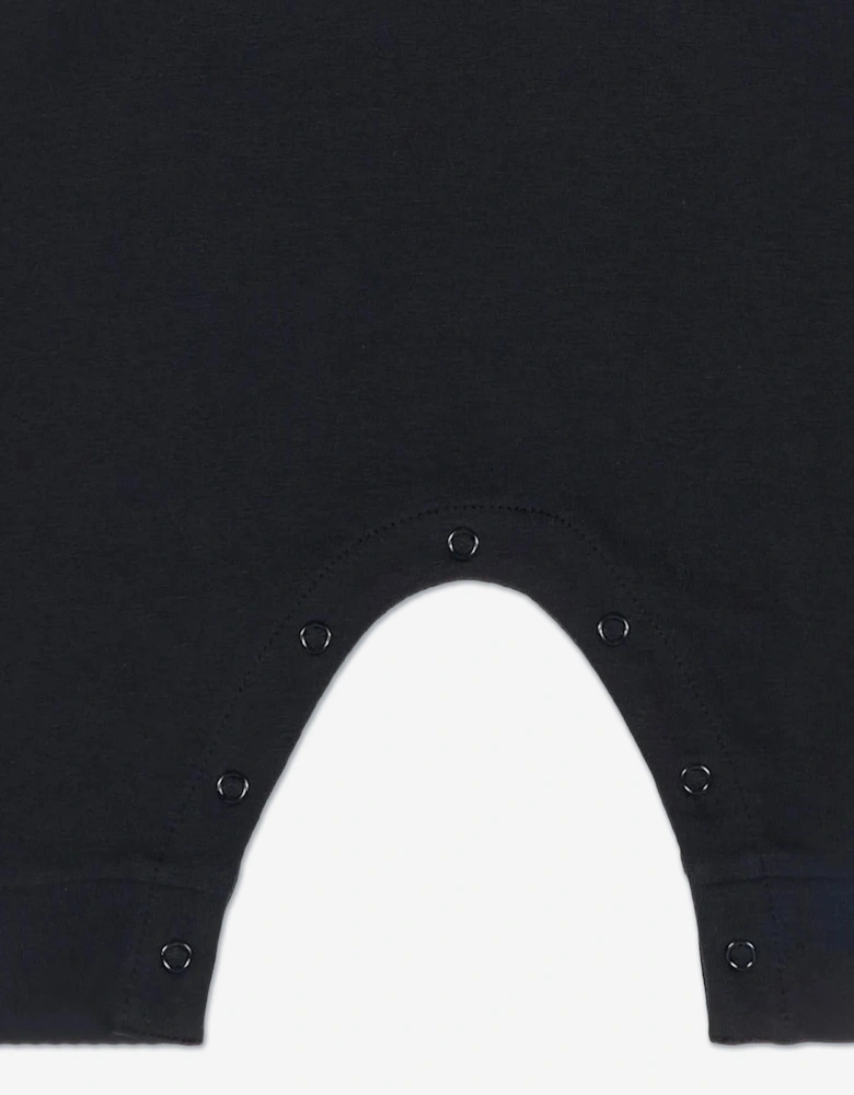 Enfant Baby Logo Romper in Navy