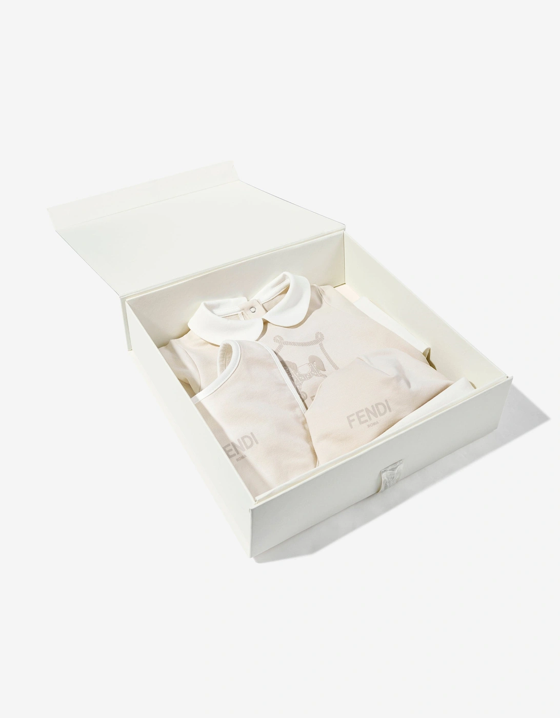 Baby Cotton Romper Set in Beige