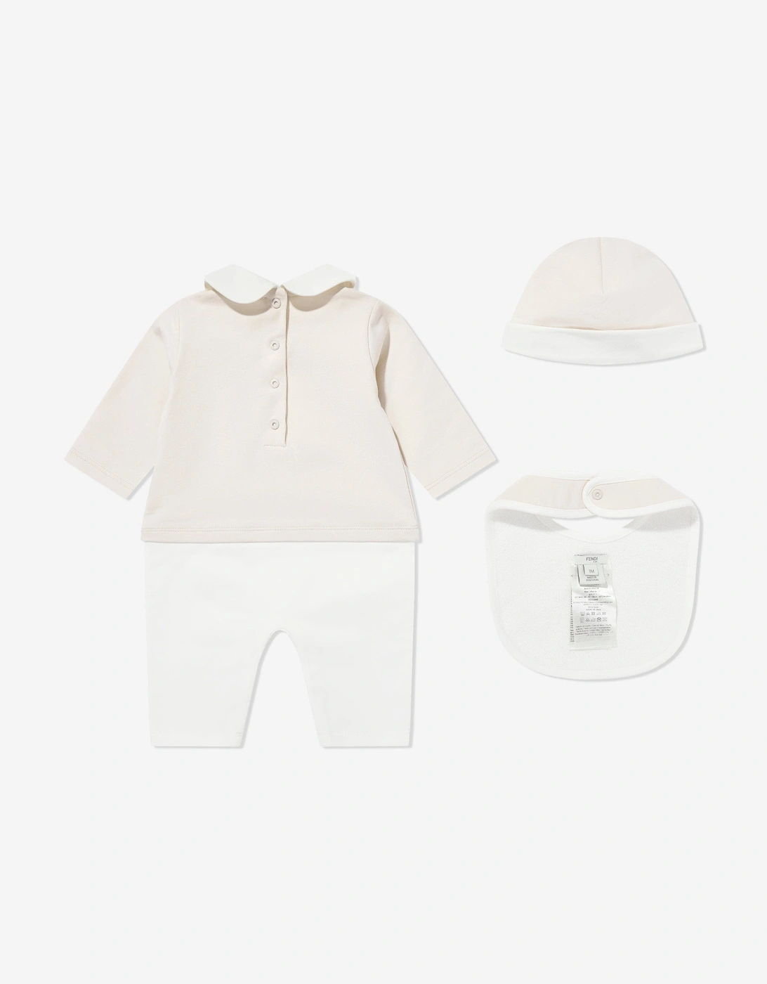 Baby Cotton Romper Set in Beige